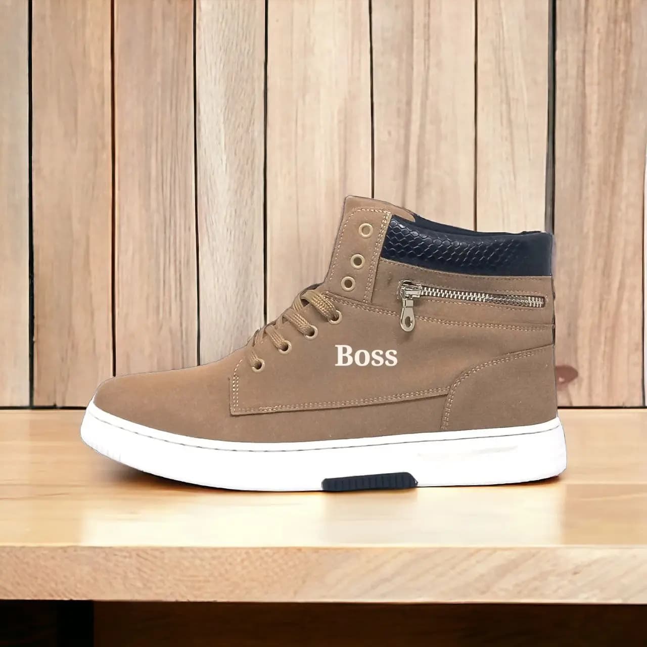 Hugo Boss Men Casual Shoe || Color - Brown || High Neck || Grade 1:1