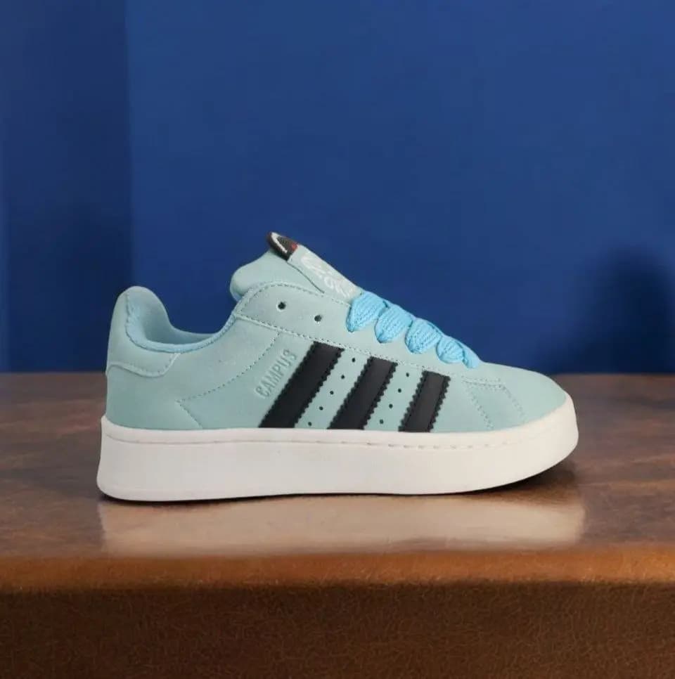 Adidas Campus || Color – Sky Blue,Black & White || Grade – OEM Superior